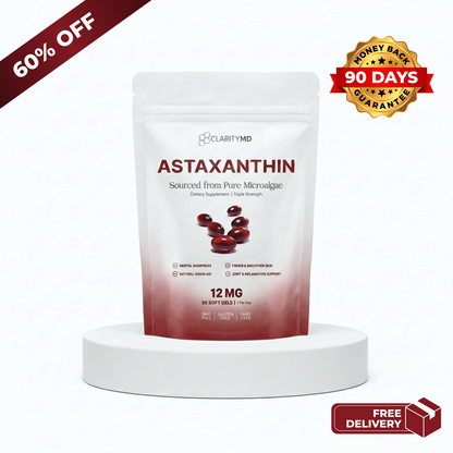 ClarityMD Astaxanthin – Combate Naturalmente el Estrés Oxidativo para Restaurar el Equilibrio por Dentro y por Fuera