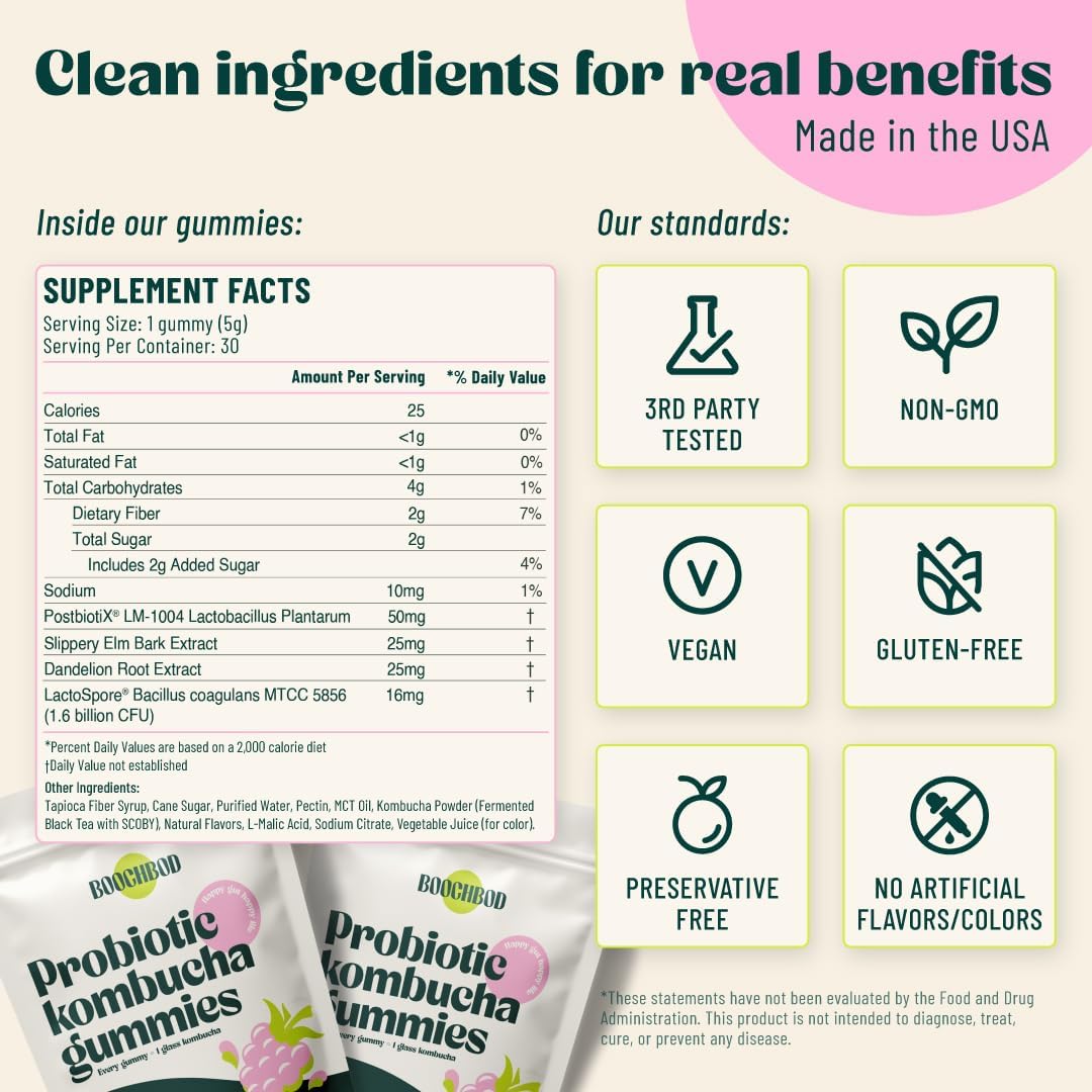 BoochBod - Probiotic Kombucha Gummies