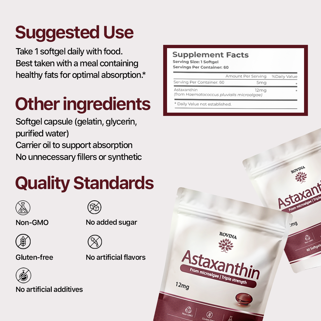 Vegar Astaxanthin 12mg Softgels