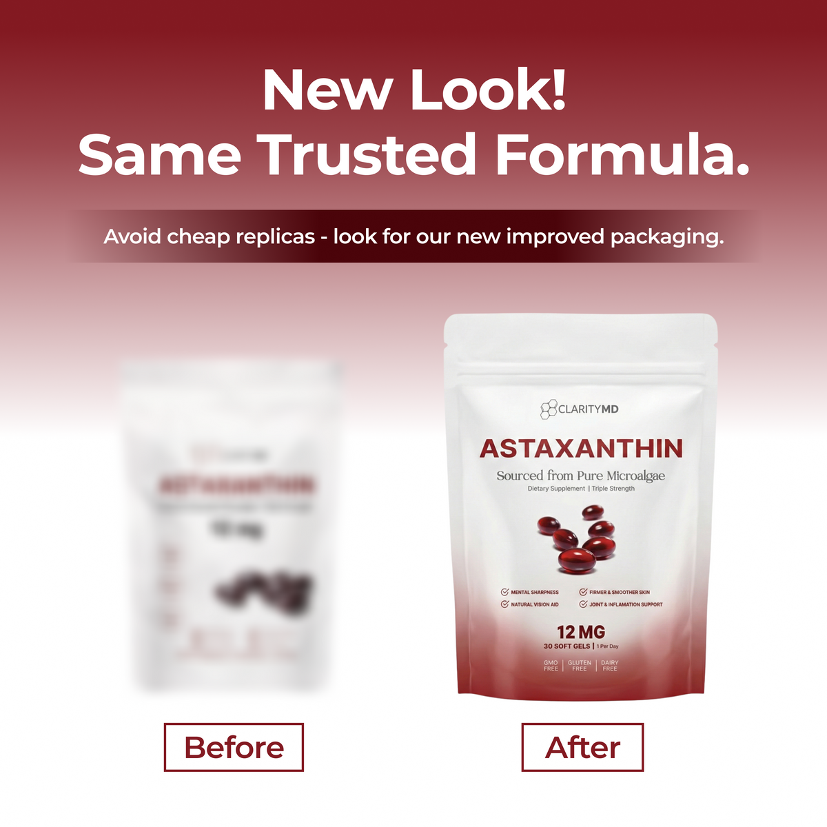 ClarityMD Astaxanthin – Combate Naturalmente el Estrés Oxidativo para Restaurar el Equilibrio por Dentro y por Fuera