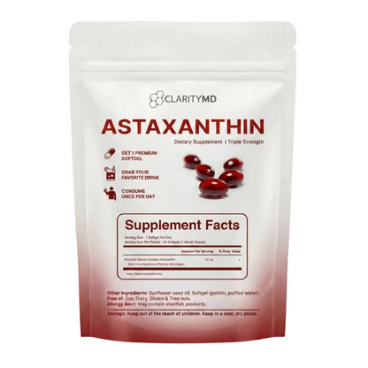 ClarityMD Astaxanthin – Combate Naturalmente el Estrés Oxidativo para Restaurar el Equilibrio por Dentro y por Fuera